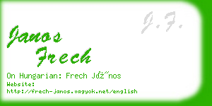 janos frech business card